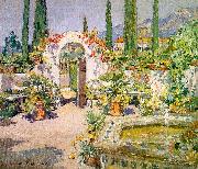 Colin Campbell Cooper A Santa Barbara Courtyard oil painting artist